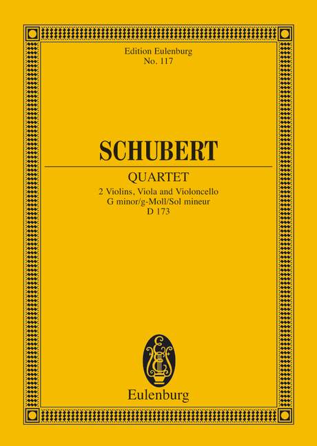 Schubert: String Quartet G minor Opus posth. D 173 (Study Score) published by Eulenburg